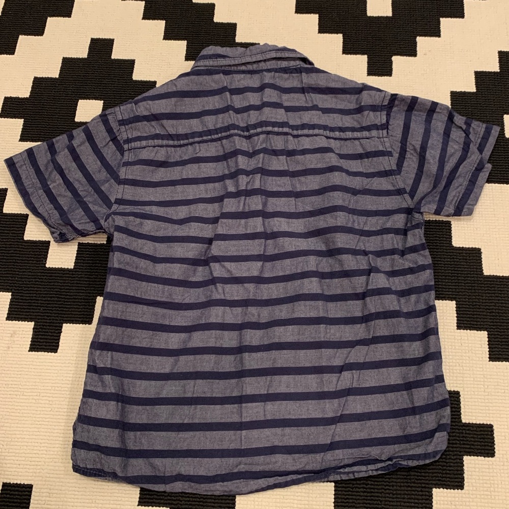 Sovereign Code XS Button Up Stipe Blue Shirt - Picture 2 of 6